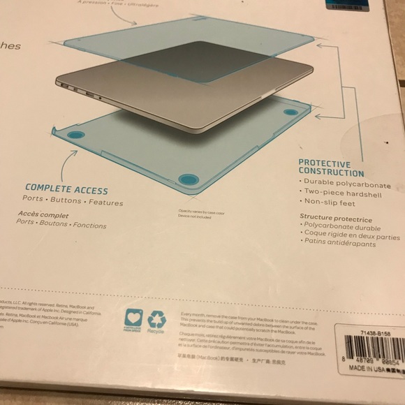 Speck MacBook Air 11" smart Shell Pink Case Cover - Picture 5 of 6